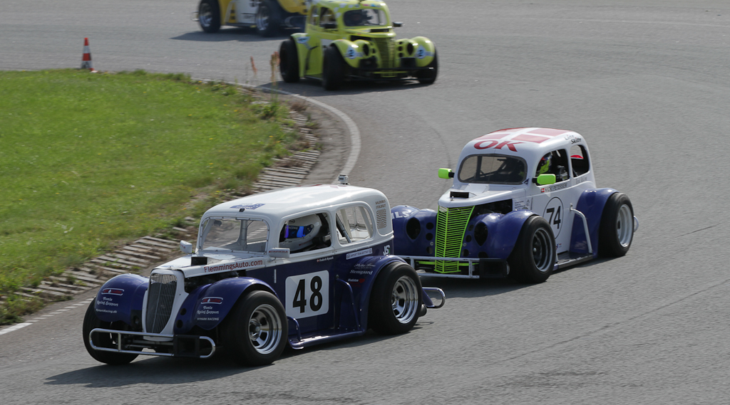 Frederik Nymark og Nicki Petersen kæmpede hårdt om en sejr i andet løb
(Foto: Motorsporten.dk)